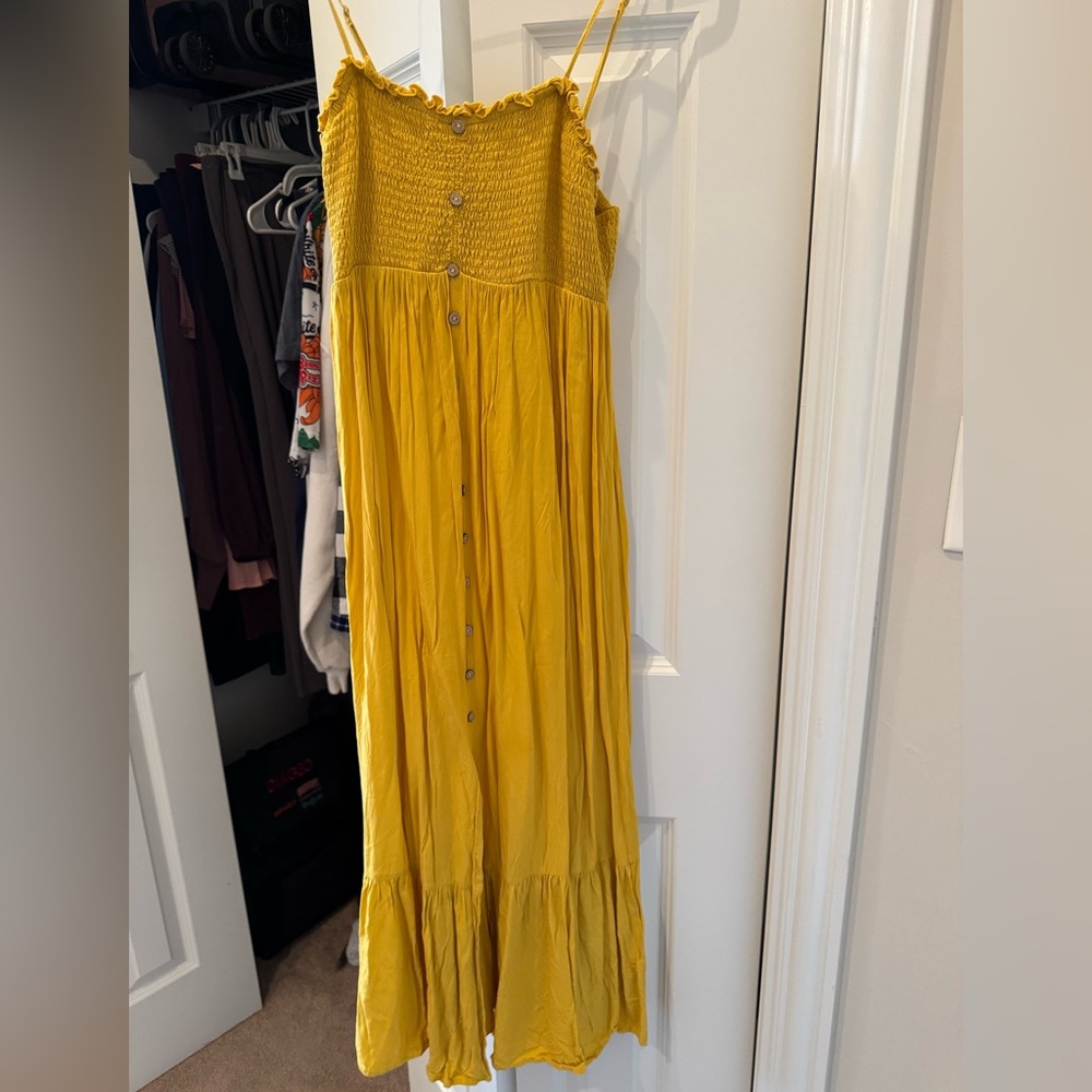 Yellow Button-Down Dress